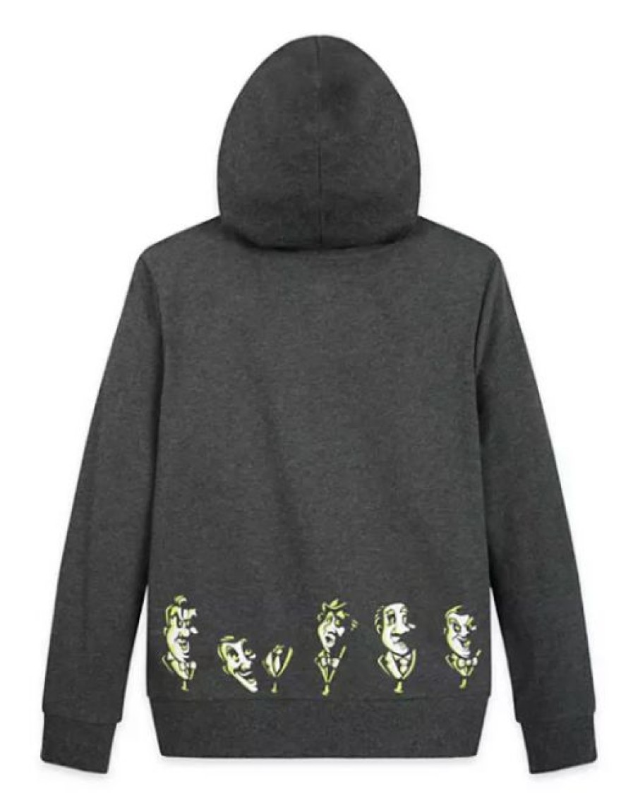 Apparel Disney | Top Selling Disney Zip Up Hoodie For Women The Haunted Mansion Gray